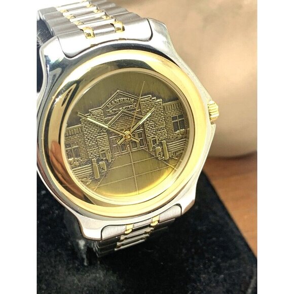 Manheim Auto Auction Men's Watch Quartz Gold Dial Two Tone Stainless Steel 40mm - Picture 13 of 14